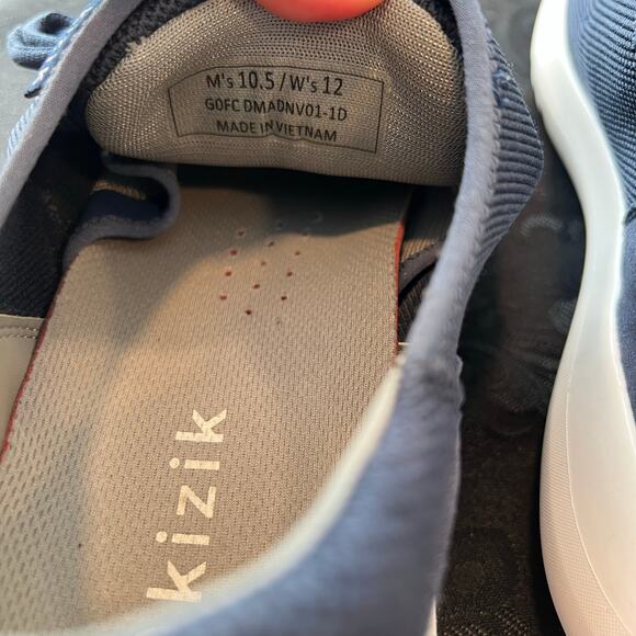 Kizik slip on navy blue unisex shoes men 10.5 women 12 - Picture 4 of 12